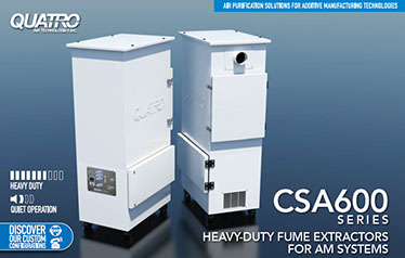 CSA600 series fume extractor, air purifier, for 3D Printing, AMT, Additive Manufacturing