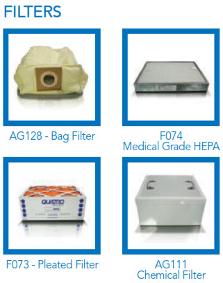 Filters for the CSA600 High Pressure High Speed High Suction Fume, Dust, Odor Extractor System from Quatro Air Technologies
