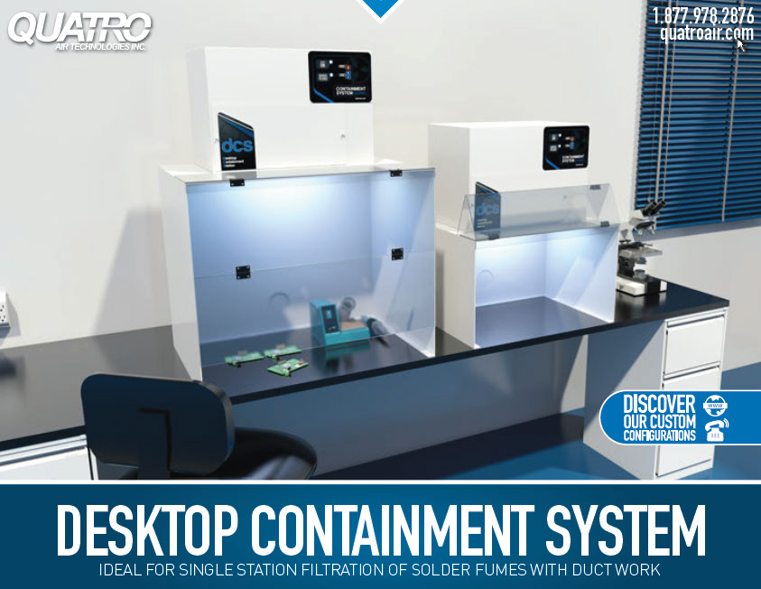 DCS, desktop containment system, solder fume extractor, filtration system
