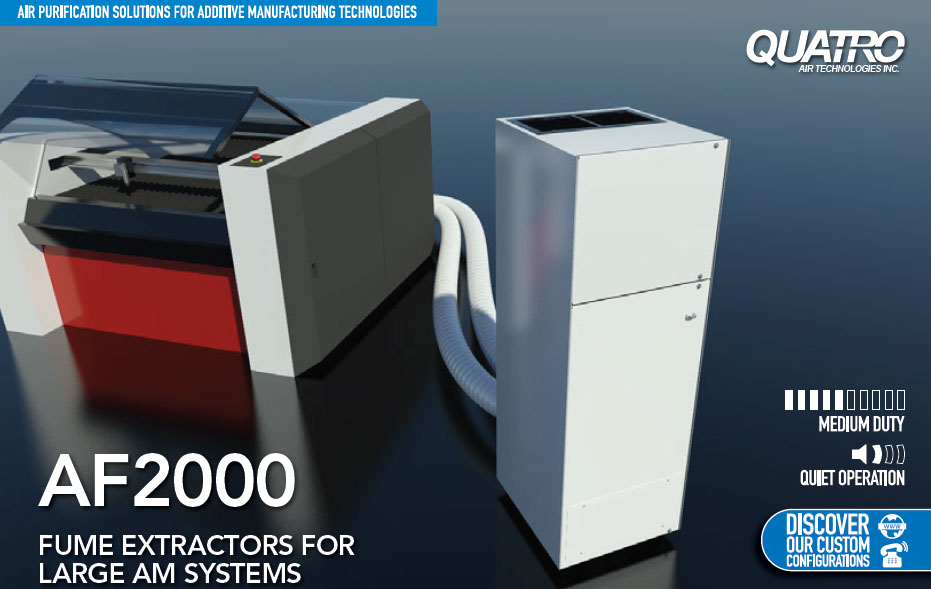 BP2000 series fume extractor for 3D printing and Additive Manufacturing Technologies