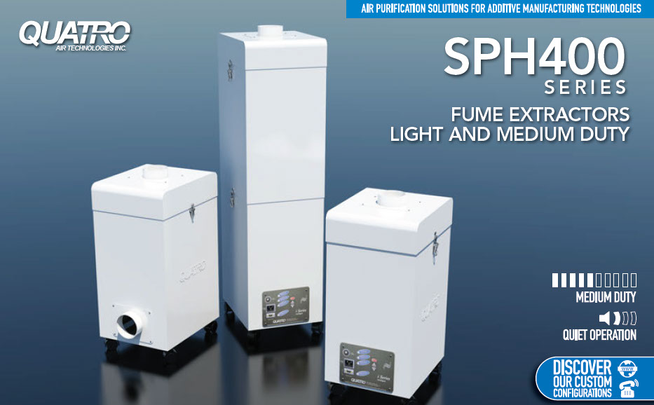 SPH400 Fume Extractors for 3D Printing and AM Technologies