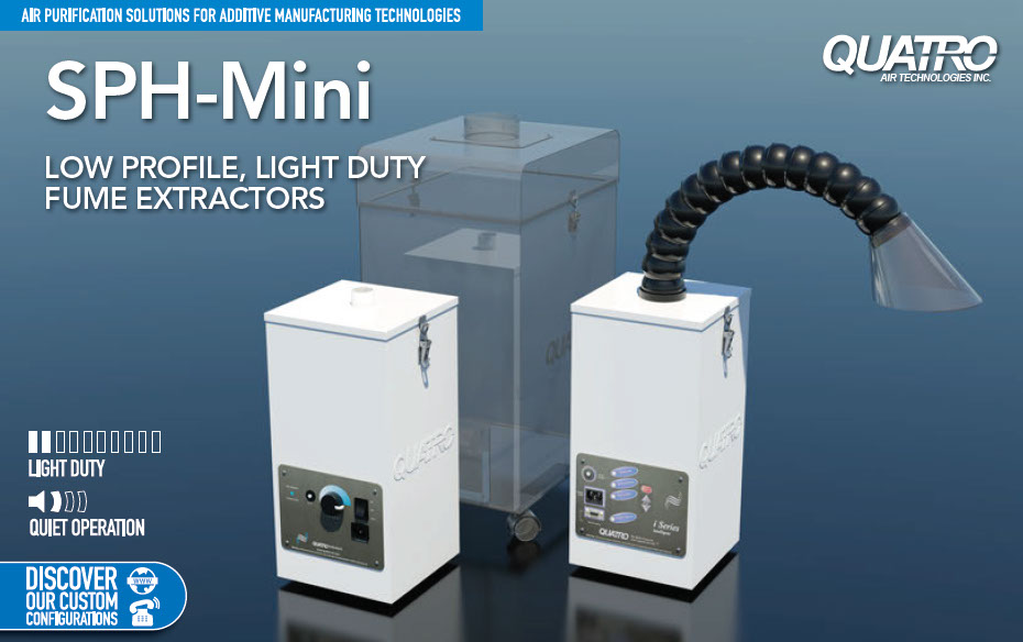 SPH-Mini fume extractor for laser cutting, marking, engraving