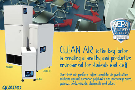 HEPA air purifier, filtration systems, complete air purification against airborne pollutants, microorganisms, gaseous contaminants, chemicals