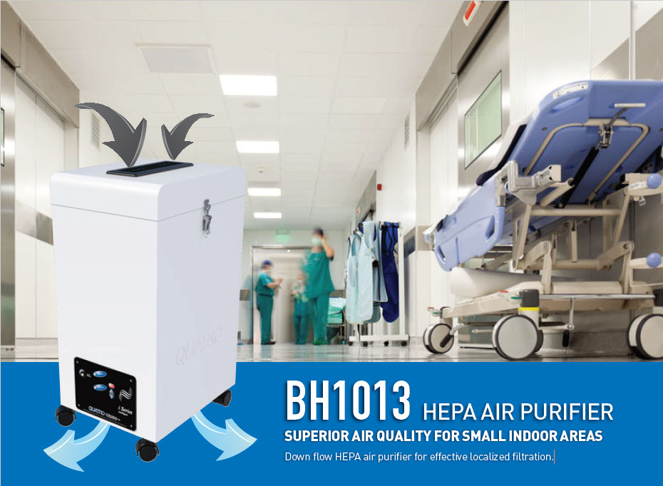 BH1013 HEPA air purifier, superiro air quality, for small rooms, spaces
