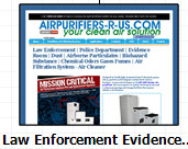 police evidence and property room and storage air cleaner, air purifier, air filtration system