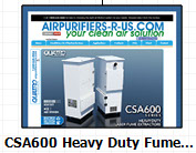 CSA 600 Series Heavy Duty Dust and Fume Extractor, Heavy Chemical Gas, Odor Removal System
