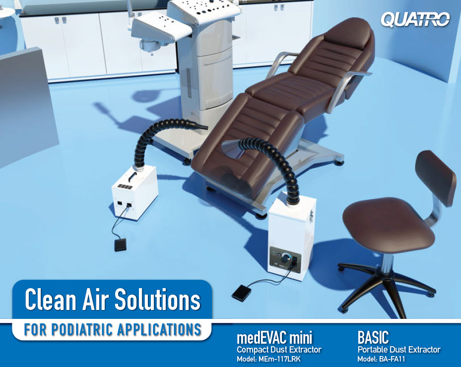 Clean Air Solutions for Podiatric, Podiatrists, Podiartry, Applications