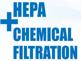 HEPA filter and chemical odor filtration